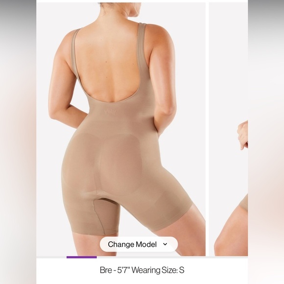 Yitty/Fabletics Nearly Naked Shaping Mid Thigh Bodysuit M/L - Picture 4 of 8